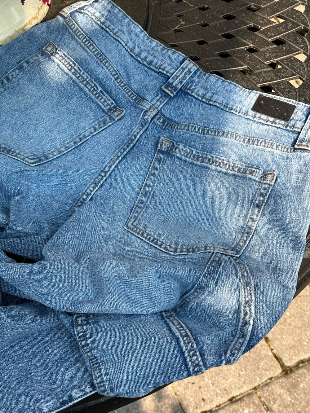 Scoop Carpenter Jeans Women’s Size 8 Wide Leg Utility Denim Light Wash Blue - Picture 12 of 13